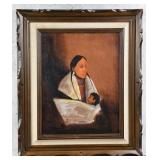 Ace Powell Indian Madonna Oil Painting
