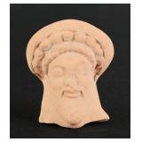 Ancient Greek Terracotta Taranto Bearded Mans Head