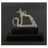 Ancient Egyptian Wepwawet Jackal Bronze Amulet