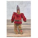 Folk Art Native American Indian Wood Face Doll
