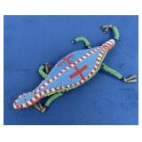 Plains Native American Indian Lizard Beaded Fetish