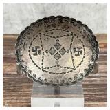 Navajo Sterling Silver Whirling Log Dish