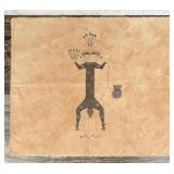 Navajo Sand Painting Memory Aid on Muslin