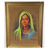 Harley Brown Indian Princess Pastel Drawing