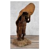 Ojibwe Native American Indian Doll with Canoe