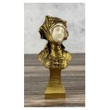 Eugene Bernoud Woman In Medieval Dress Bronze