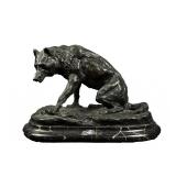 Charles M Russell Lone Wolf Bronze