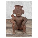 Pre Columbian Jalisco Seated Pottery Figure