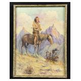 Frank Meinhart Montana Indian Scout Painting