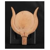 Ancient Egyptian Wood Sun Disc Hathor Horns