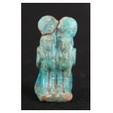 Ancient Egyptian Faience Double Ba Bird Amulet