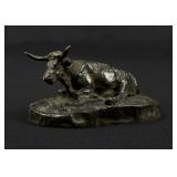 Charles M Russell Montana Sitting Steer Bronze