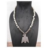Indian Trade Beads Thunderbird Pendant Necklace