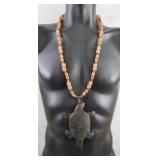 Indian Trade Beads Fur Trade Style Turtle Pendant