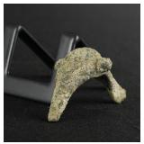 Ancient Etruscan Bronze Fibula Bird Head