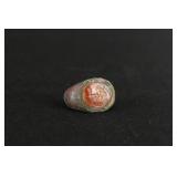 Ancient Roman Carnelian Bronze Donkey Fucker Ring