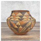 Historic Acoma Pueblo Polychrome Olla Jar Pot