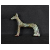 Ancient Egyptian Bronze Jackal Statuette