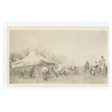 Airing a Tipi Crow Agency Montana Photo