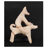 Ancient Greek Cypriot Terracotta Statuette of Dogs