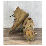 Blackfoot Native American Indian Beaded Moccasins