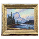 Harry Leonard Lopp Glacier Park Montana Painting