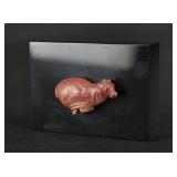 Ancient Egyptian Red Jasper Hippopotamus Amulet