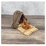 South American Indian Doll and Raft