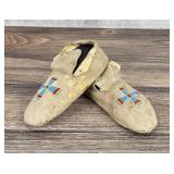 Arapaho Native American Indian Beaded Moccasins