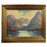 Harry Leonard Lopp Glacier Park Montana Painting