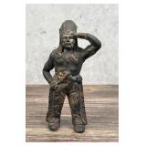 Hubley Cast Iron Indian Warrior Still Bank
