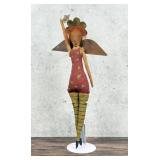 Folk Art Cloth and Metal Fairy Doll