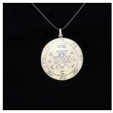 Sterling Silver Kabbalah Solomon Amulet Pendant