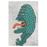 Steve Burnley Seeing Eye Zhog Folk Art Sign