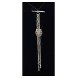 Antique European Coin Silver Watch Fob Chain