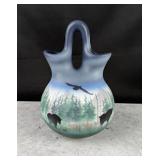 T Benally Navajo Wedding Vase