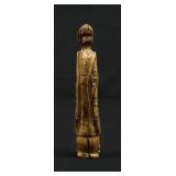 Signed Zuni Corn Maiden Fossil Ivory Fetish