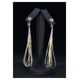 Zuni Liquid Sterling Silver Turquoise Earrings
