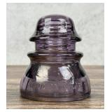 CD 154 Whithall Tatum No 1 Purple Glass Insulator