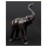 Mid Century Architectural Leather Elephant