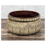 Western Stoneware Burntwood Egyptian Pottery Bowl