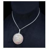 Silver Troy Ounce Chicago Bears Necklace