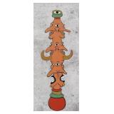 Steve Burnley Ten Eye Totem Folk Art Sign
