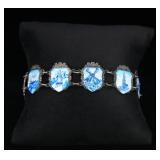 Sterling Silver Enamel Dutch Souvenir Bracelet