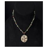 Ancient Anasazi Whirling Log Pottery Necklace
