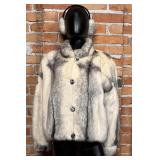 Exceptional Cross Mink Fur Bomber Jacket Coat