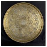 Moroccan Mughal Persian Qualamzani Brass Tray