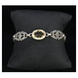 Sterling Silver Citrine Quartz Bracelet