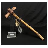 Comanche Indian Buffalo Vertebrae War Club