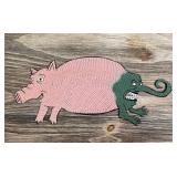 Steve Burnley Peter Porker Folk Art Sign